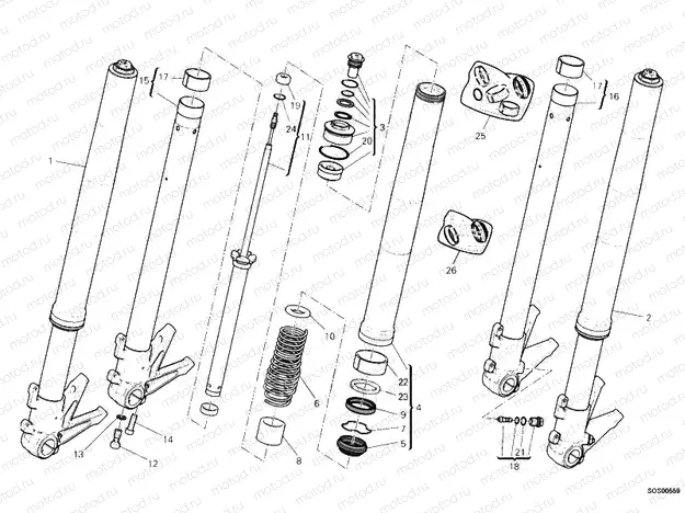024 - FRONT FORK (2) » FRONT SUSPENSION