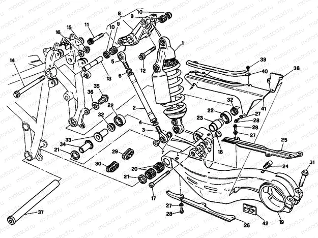 030 - REAR SHOCK ABSORBER » SWING ARM