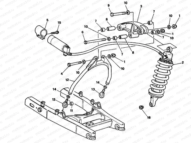 030 - REAR SHOCK ABSORBER » SWING ARM