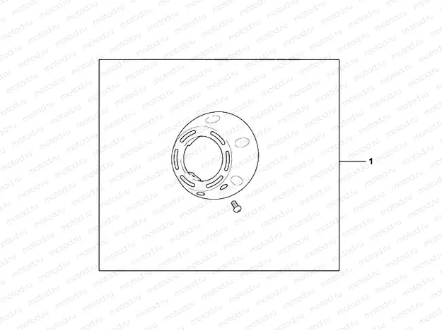 08F-53-01 MUFFLER END COVER SILVER