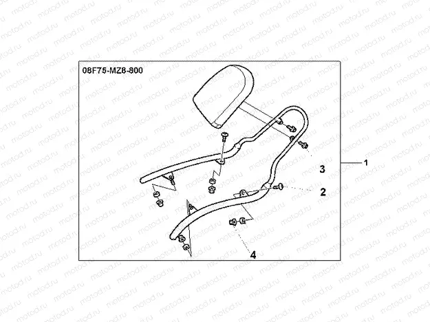 08F-75-01 BACKREST KIT