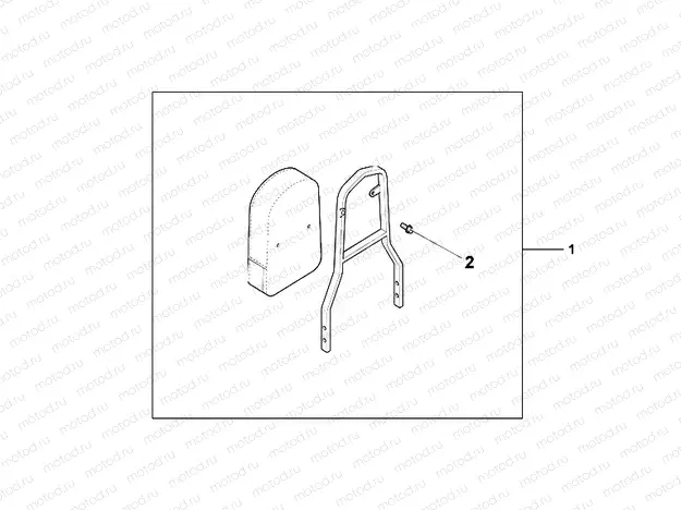 08F-75-02 CHROME BACKREST W