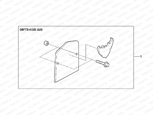 08F-75-03 CH BACKREST WHTH