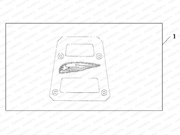 08F-75-03 DLX BACKREST TRIM WITH EMBLEM