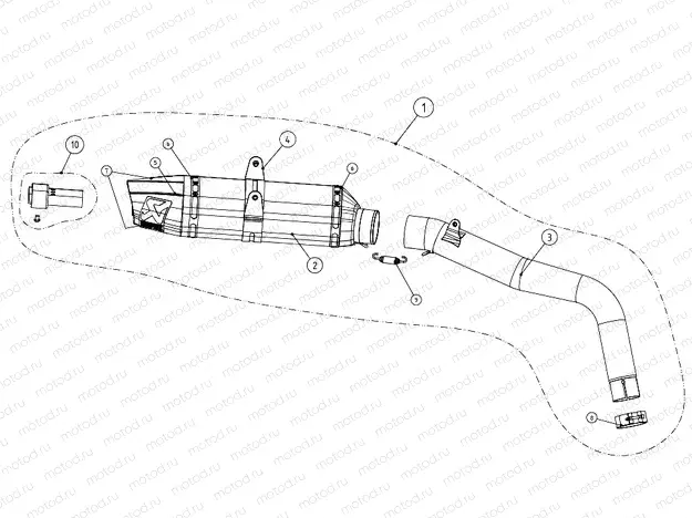 08F-88-01 SLIP ON EXHAUST SYSTEM