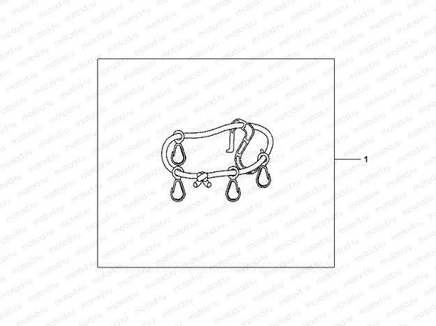 08L-45-01 SET FOR 1 PANNIER (2 STRAPS)