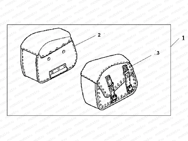 08L-51-03 LEATHER SADDLEBAG DELUX