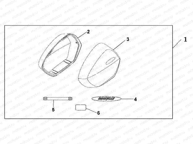 08L-52-01 KIT, BIG PANNIER LID NH-138 SHASTA WHITE
