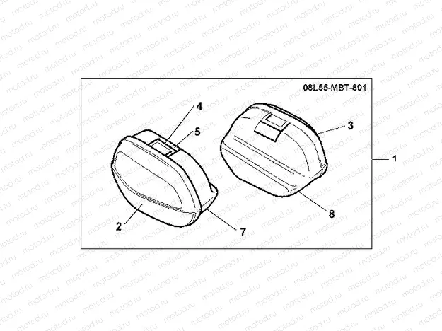 08L-55-01 SADDLE BAG SET