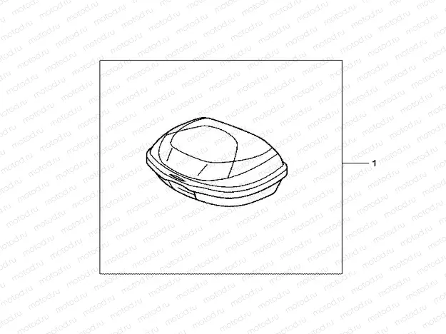 08L-55-01 TOP BOX 35L BLACK UNPAINTED