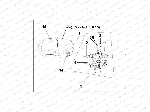 08L-55-01 TOP BOX 45L