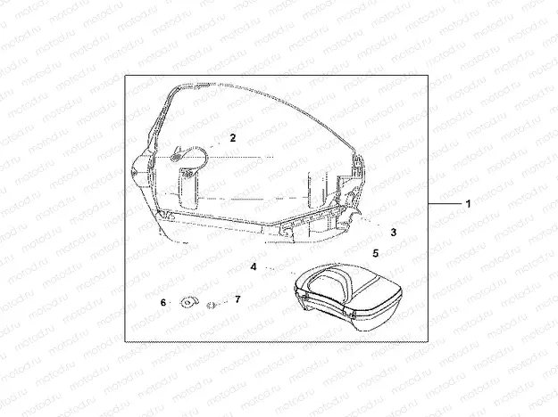08L-55-03 40L TOP BOX TITANIUM METALLIC