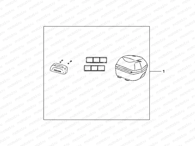08L-55-06 TOP BOX 35L BLACK UNPAINTED
