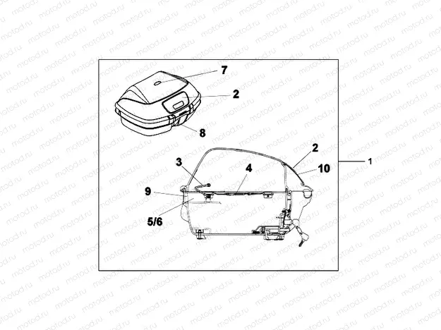 08L-55-17 45L TOP BOX T T YPE FOP ONLYSILVER NHA48M
