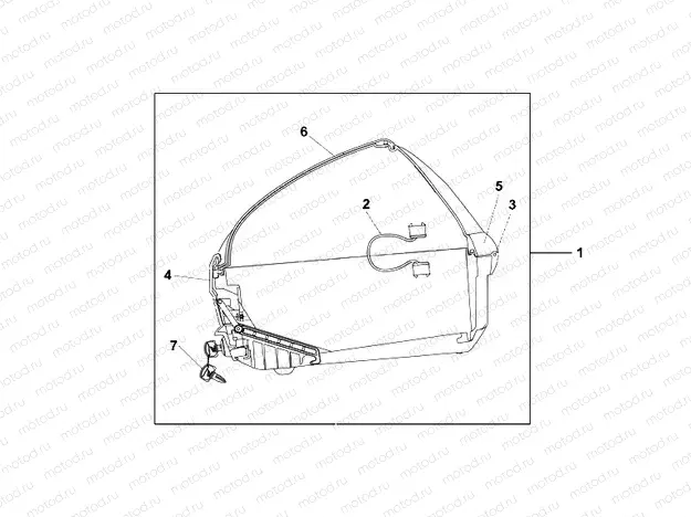 08L-55-17 NEW 45L TOPBOX SHASTA WHITE