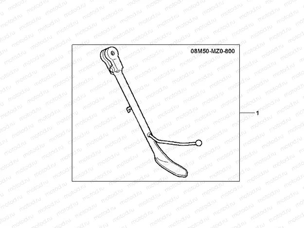 08M-50-01 CHROME SIDE STAND