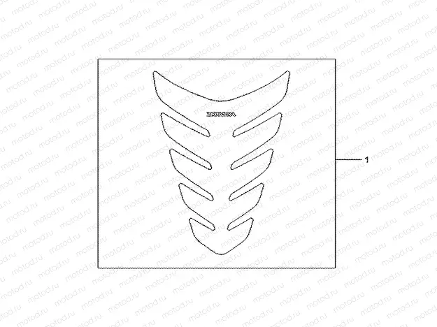08P-61-01 TANK PAD HERRINGBONE SHAPE