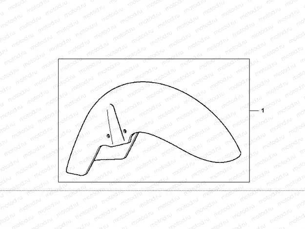 08P-64-02 CROME FR.MUDGUARD