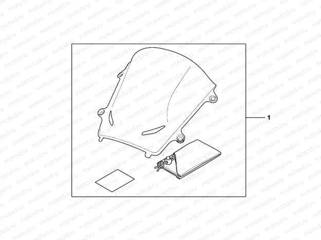 08R-71-01 KIT, HIGH WIND SCREEN (CLEAR)