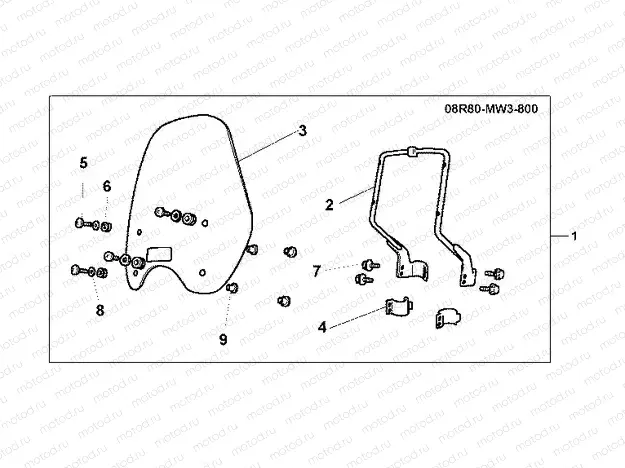 08R-80-01 WINDSHIELD