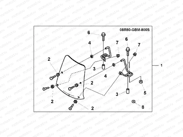 08R-80-01 WINDSHIELD (SFX50)
