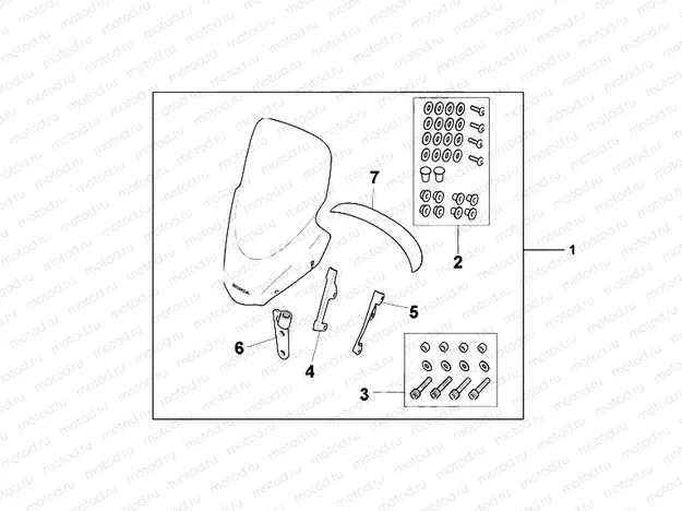 08R-80-02 BODYMOUNT WINDSCREEN