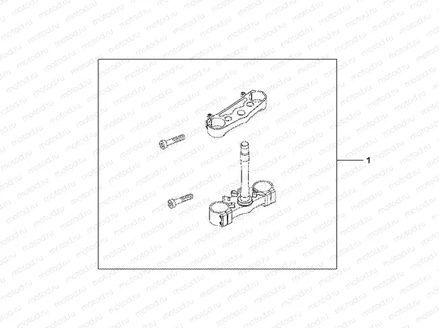 08U-72-02 SET TRIPLE CLAMPS TOP & BOTTOM