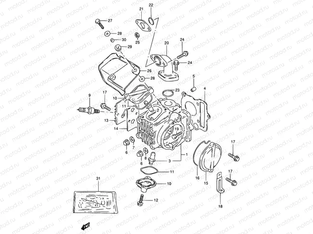 1 - CYLINDER HEAD