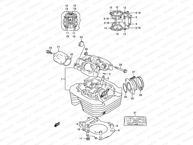 1 - CYLINDER HEAD