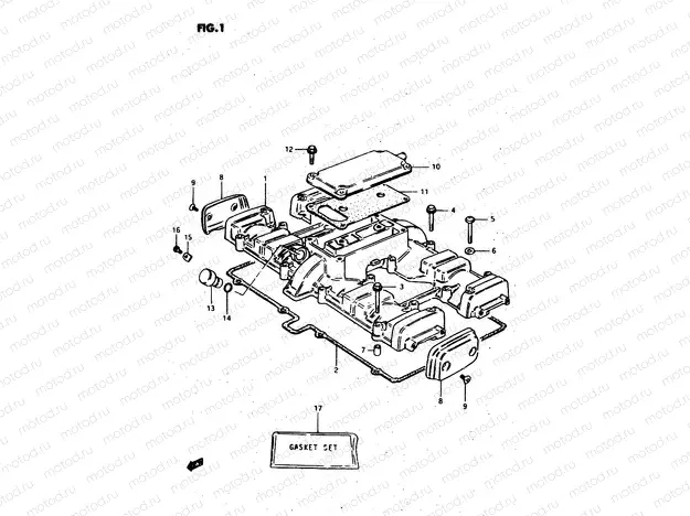 1 - CYLINDER HEAD COVER (~E.NO.103621)
