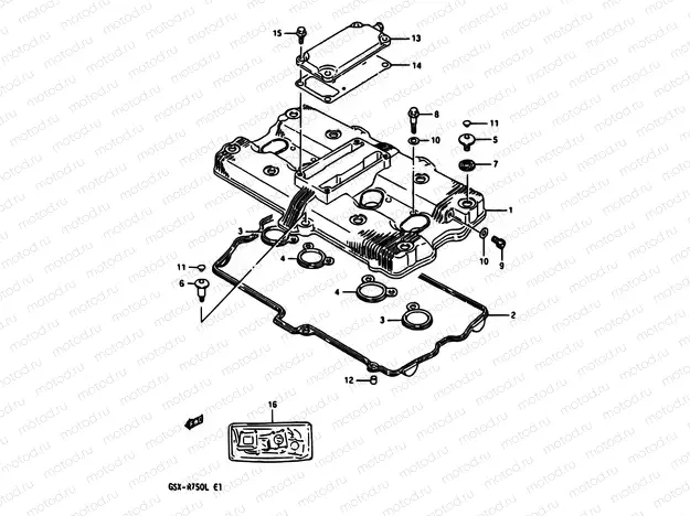 1 - CYLINDER HEAD COVER (MODEL J/K)
