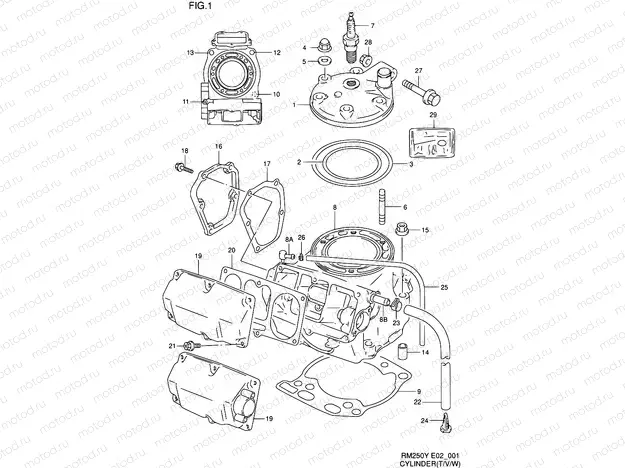 1 - CYLINDER (MODEL T/V/W)