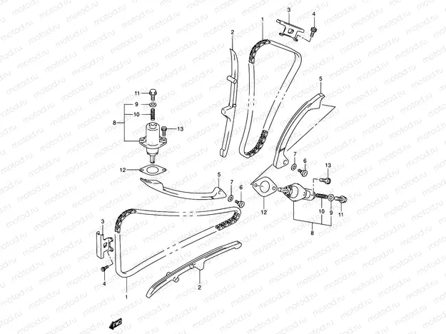 10 - CAM CHAIN (MODEL K3/K4)