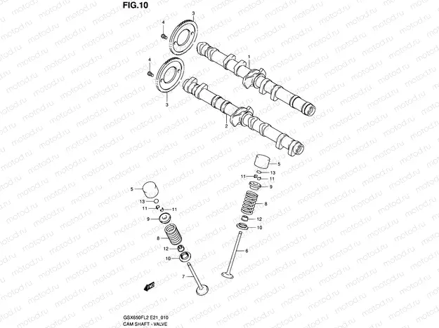 10 - CAM SHAFT - VALVE