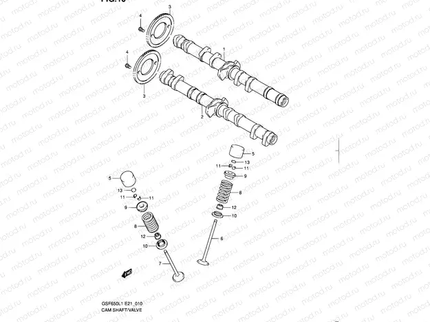 10 - CAM SHAFT - VALVE
