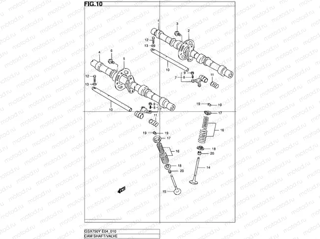 10 - CAM SHAFT / VALVE