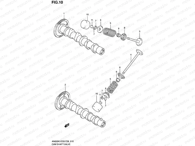 10 - CAM SHAFT/VALVE