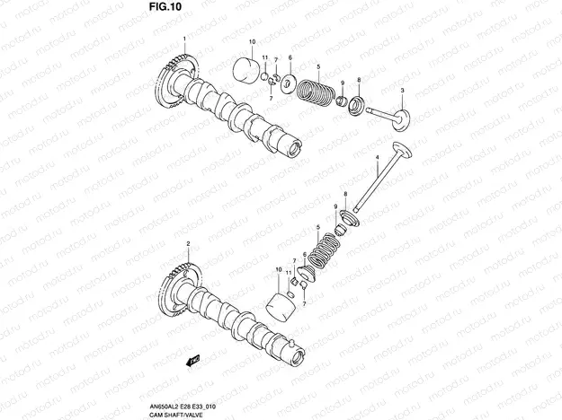10 - CAM SHAFT/VALVE