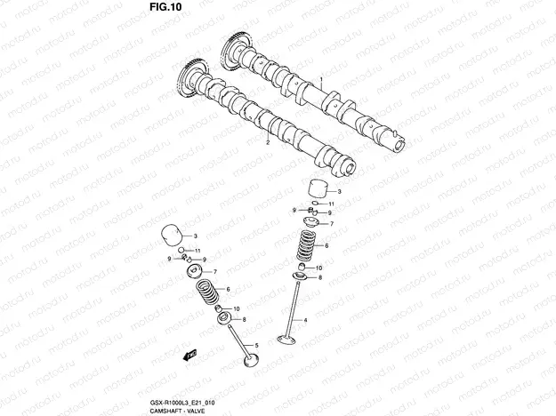 10 - CAMSHAFT - VALVE