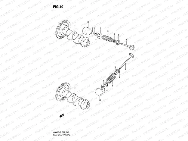 10 - CAMSHAFT/VALVE