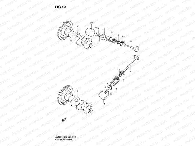 10 - CAMSHAFT/VALVE