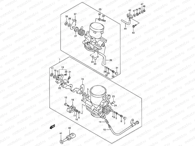 10 - THROTTLE BODY (MODEL V)