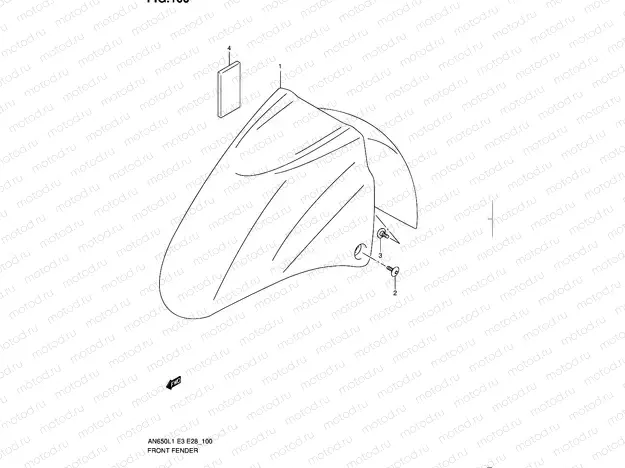 100 - FRONT FENDER (AN650L1 E03)