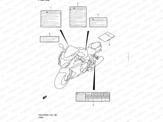 100 - LABEL (GSX-R1000L1 E21)