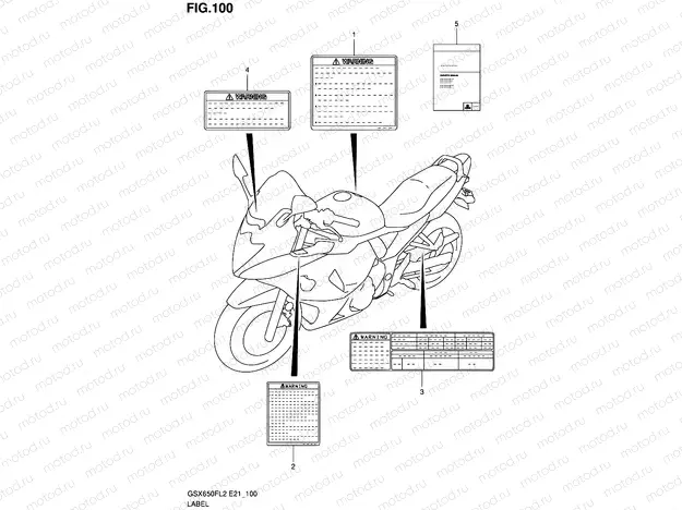 100 - LABEL (GSX650FUL2 E24)