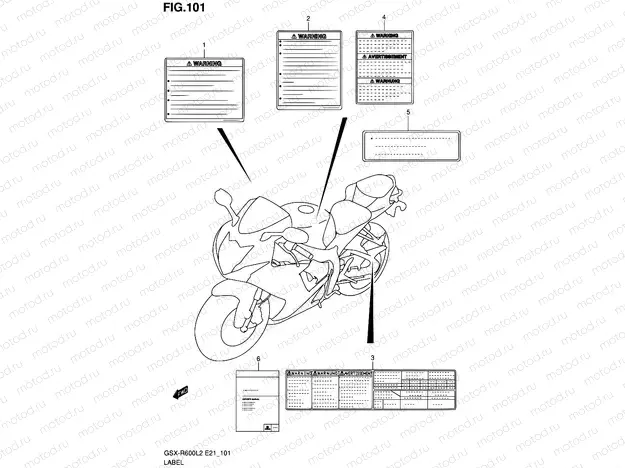 101 - LABEL (GSX-R600L2 E24)