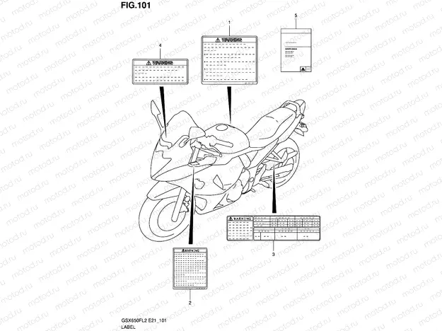101 - LABEL (GSX650FAL2 E21)