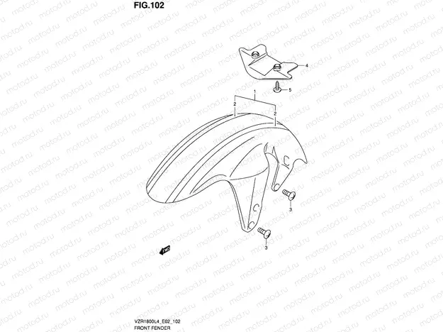 102 - FRONT FENDER (VZR1800ZL4 E02)