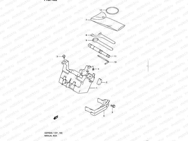 103 - MANUAL BOX (GSF650SL1 E21)