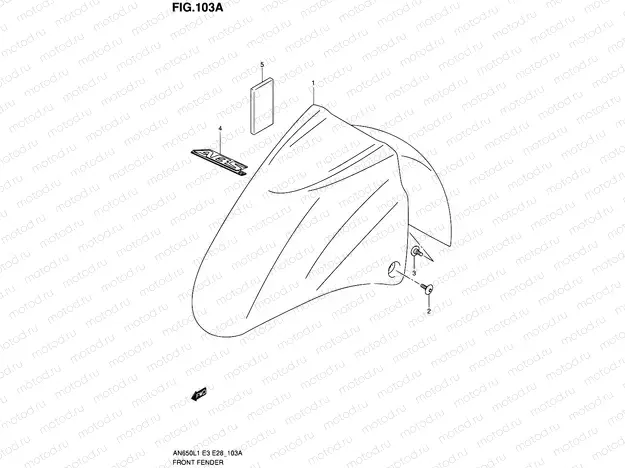 103A - FRONT FENDER (AN650AL1 E33)(FROM JS1CP51B B2101027)